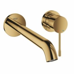 Baterie lavoar perete Grohe Essence New pipa 230mm, Cool Sunrise, auriu lucios