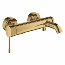 Baterie cada Grohe Essence New, Cool Sunrise, auriu lucios