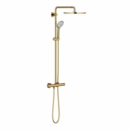 Coloana de dus cu termostat Grohe Rainshower Smartactive 310 Cool Sunrise, auriu lucios