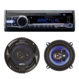 Sistem auto Pachet Radio MP3 player auto PNI Clementine 8524BT 4x45w + Difuzoare auto coaxiale PNI HiFi650, 120W, 16.5 cm