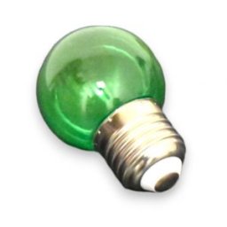 Bec LED G45 verde transparent E27 10 buc