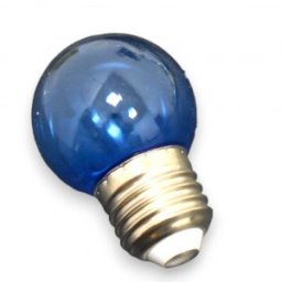 Bec LED G45 albastru transparent E27 10 buc
