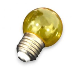 Bec LED G45 galben transparent E27 10 buc