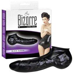 You2Toys - mânecă latex penis și testicule - negru - Be Bizarre
