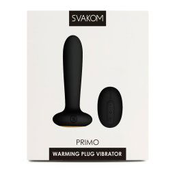 Svakom Primo - Vibrator anal reîncărcabil, impermeabil și încălzitor (negru)