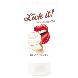 Lick it! - lubrifiant comestibil 2în1 - ciocolată albă - 50ml