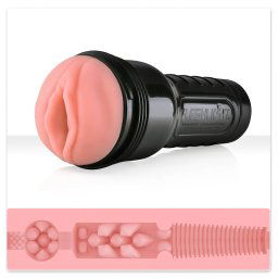 Fleshlight Pink Lady Destroya - vagin realist în carcasă (natur)