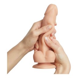 Strap-on-me S - dublu strat, dildo cu ventuză (natur)