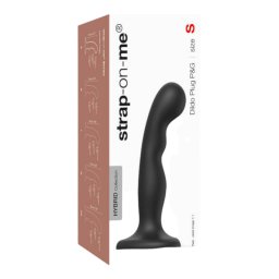 Strap-on-me P&G S - dildo curbat cu ventuză (negru)