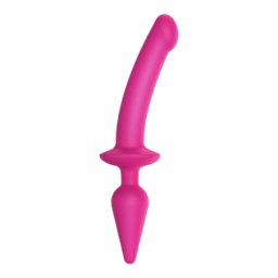 / Strap-on-me Swith Semi-Realistic L - Dildo din silicon 2în1 (roz)