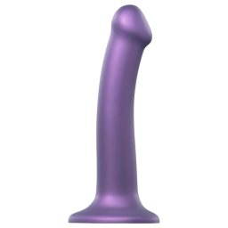 Strap-on-me Metallic Shine M - dildo prietenos cu pielea (mov metalizat)