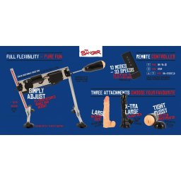 The Banger Fucking Machine - dublă sex-mașină + 2 dildo-uri și 1 vagin artificial