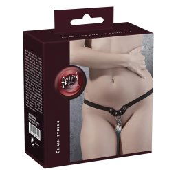 Fetish - chiloți cu nituri și lanțuri - negru (S-L)
