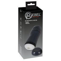 Rebel - 2în1 aspirator, vibrator masturbator (negru)