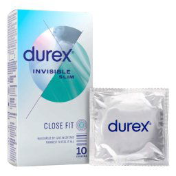 Durex Invisible Slim - prezervative ultra-subțiri (10buc)