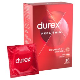 Durex Feel Thin - prezervative ultra subțiri - senzație naturală - 18 buc