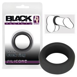 Black Velvet - inel penian gros (3,2cm) - negru