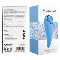 FEELZTOYS Femmegasm - vibrator 2in1 pentru clitoris, acumulator (albastru)