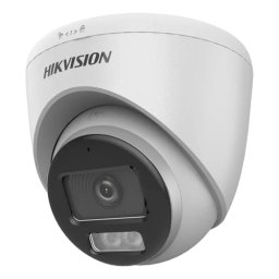 Cameră analogică turret Hikvision, 5 MP 3K, ColorVu, lentilă 2,8 mm, IR 40 m + lumină albă 40 m, TVI/AHD/CVI/CVBS, microfon - DS-2CE72KF0T-LFS-2.8mm