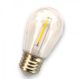 Bec S14 1W lumina alba Led E27 set de 20 buc