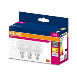 SET 3x bec LED B45 E14/4,9W/230V 3000K Osram