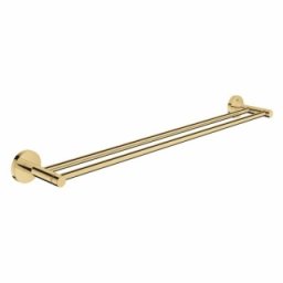 Suport prosop dublu Grohe Essentials 60cm, Cool Sunrise, auriu lucios