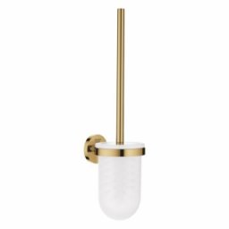 Perie WC cu suport Grohe Essentials, Cool Sunrise, auriu lucios