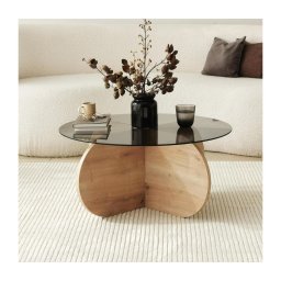 Măsuță de cafea BUBBLE 35x75 cm maro/negru