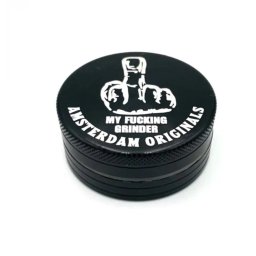 Grinder CNC Finger Amsterdam Originals aluminiu negru 2 Parti Ø50mm