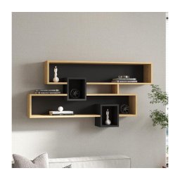 Etajeră de perete KAREN 120x72,2 cm maro/antracit