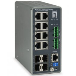 Switch Comutator IGU-1271, 4 porturi, PoE, Gri