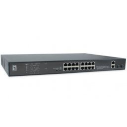 Switch Comutator FGP-2031, 16 porturi, PoE, Negru
