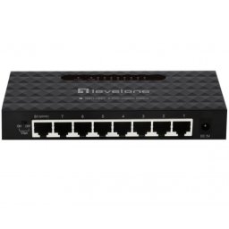 Switch Comutator GEU-0821, 8 porturi, Negru