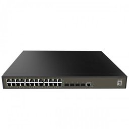 Switch Comutator GEL-2871, 24 porturi, Negru
