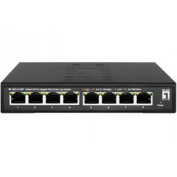 Switch Comutator GES-2108P, 8 porturi, PoE, Negru