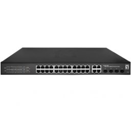 Switch Comutator GES-2128P, 24 porturi, PoE, Negru