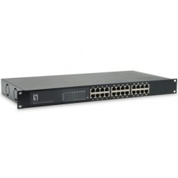 Switch Comutator GEP-2421W150, 24 porturi, PoE, Negru