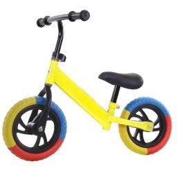 Bicicleta de echilibru fara pedale, NBW, cadru otel 3.1 kg, 2-5 ani, Roti in 3 culori, Galben