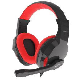 Casti Gaming Genesis Argon 110, Microfon, Negru/Rosu