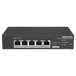 Switch Smart managed 4 porturi 10 100 MBps PoE, 1 port Gigabit SFP, 1 port Gigabit RJ45 - HIKVISION DS-3T1306P-SI-HS