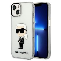 Husa Husă Karl Lagerfeld Ikonik (IML) pentru iPhone 14 Plus / 15 Plus, Transparent