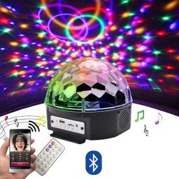 Proiector rotativ luminos disco RGB, Boxa Bluetooth, Redare USB / SD + Telecomanda
