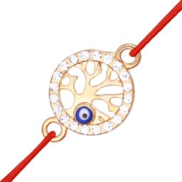 Martisor Bratara Aurie Arborele Vietii cu Ochiul Norocos