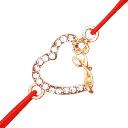 Martisor Bratara Aurie Inima cu Floare
