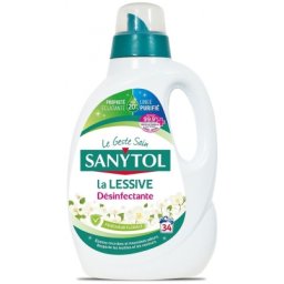 Detergent Sanytol, dezinfectant rufe, 34 spalari, parfum Flori Albe, 1.70 L