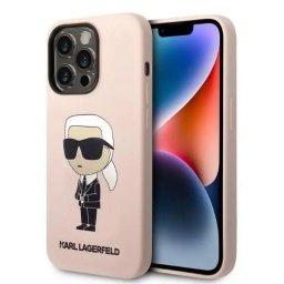 Husa Karl Lagerfeld KLHCP14LSNIKBCP iPhone 14 Pro 6.1" hardcase pink/pink Silicone Ikonik