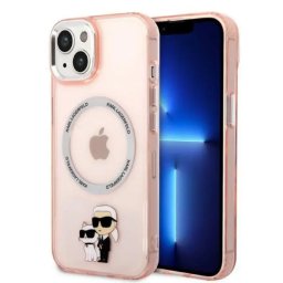 Husa Karl Lagerfeld KLHMP14MHNKCIP iPhone 14 Plus 6.7" hardcase pink/pink Iconic Karl&Choupette Magsafe