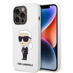Husa Karl Lagerfeld KLHCP14LSNIKBCH iPhone 14 Pro 6.1" hardcase white/white Silicone Ikonik