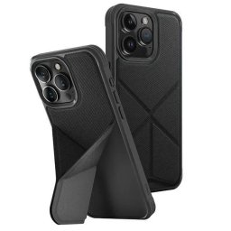 Husa Uniq Transforma - Husă telefon - compatibil cu Apple iPhone 15 Pro 6.1" Magclick Charging /ebony - culoare Negru