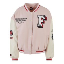 FUBU Geacă de primăvară-toamnă crem / roz / roșu intens / negru